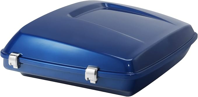 5.5" Razor Motorcycle Trunk W/Latch Key Fit For Harley 2014-2025 Touring CVO Road King Street Glide Electra Glide Ultra Limited Pack Electric Blue