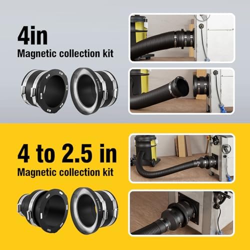 Magnetic dust collector kit for 4-inch shop vacuum hoses，2pcs