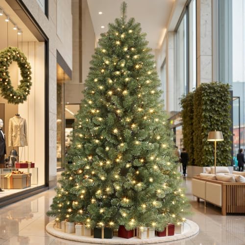 SHareconn 7ft Prelit Artificial Classic Spruce Christmas Tree