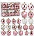 130 Pcs Brown, Silver & White Christmas Ball Ornaments, Shatterproof