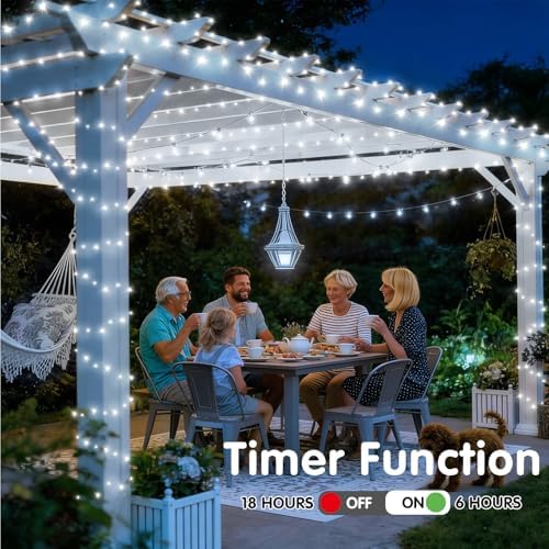 SAUIRS 403FT 1000 LED Christmas Lights Outdoor String Lights with 8 Modes Timer Waterproof Fairy Light Plug in for Outside Indoor Party Xmas Palm Tree Yard Wedding Decorations(Cool White)