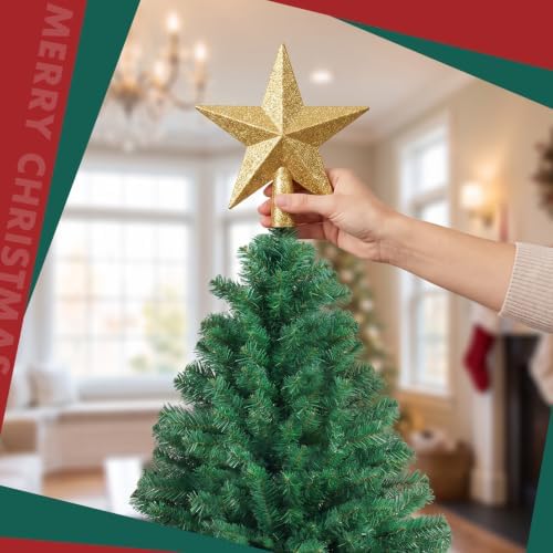 CASA CLAUSI 6ft Artificial Christmas Tree Unlit Pine Xmas Tree,Yellow Green
