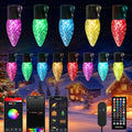 Christmas Lights Outdoor, 200 LED RGB C9 String Lights, Smart APP & Remote