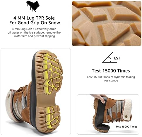 STQ Womens Winter Duck Boots Waterproof Cold Weather Snow Boots