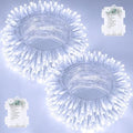 2 Pack 200 LED Battery Operated String Lights, Twinkle Lights Cool White