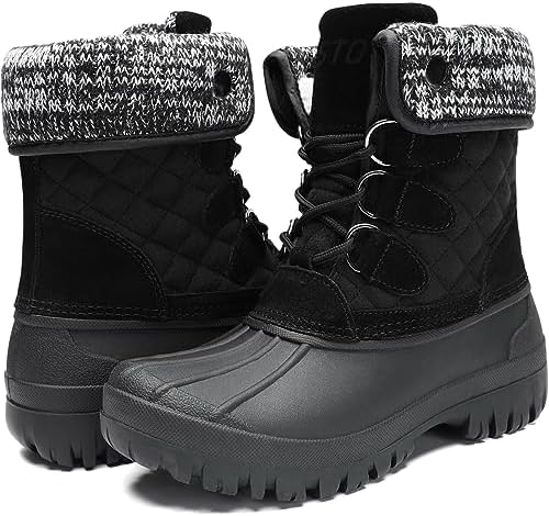 STQ Womens Winter Duck Boots Waterproof Cold Weather Snow Boots