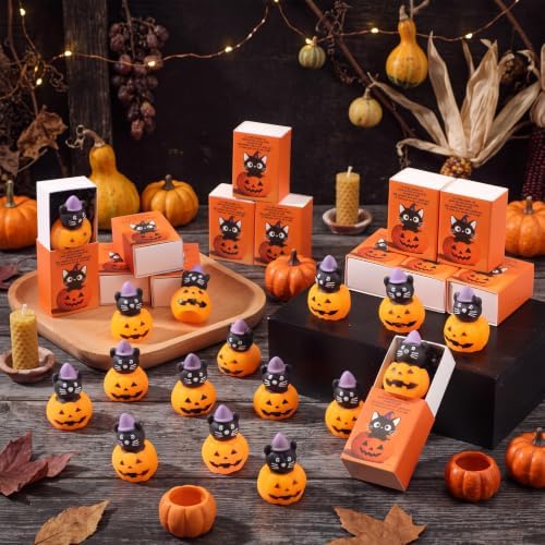 24 Sets Halloween Party Favors Cat in Pumpkin Toys Novetly Bag Stuffers