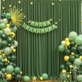 10x10 Valley Green Backdrop Curtain for Parties Wrinkle Free Dark Green Photo Curtains Backdrop Drapes Fabric Decoration for Baby Shower Birthday Party Photography 5ft x 10ft,2 Panels