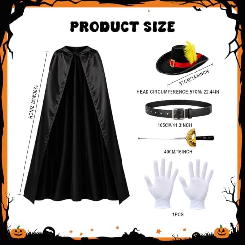 9 Pcs Halloween Couple Puss and Boots Costume Cat in Boots Cosplay Outfits