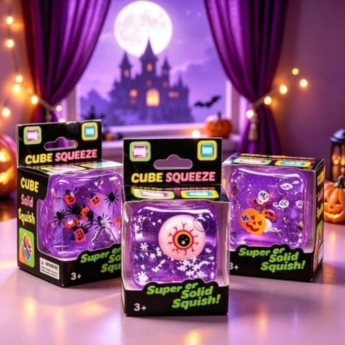Halloween Ghost Bao Glitter-Squishy Stress Balls with Steamer Halloween Skull Slow-Rise Basket Stuffer Party Favors & Adult(#3)