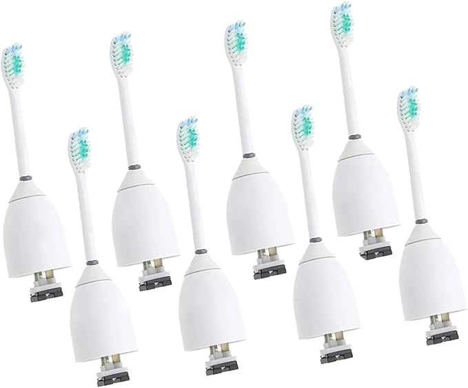 HX7001 Replacement Electric Toothbrush Heads Compatible for Philips HX5551 HX5251 HX5451 Sonicare E-Series(8 Pcs)