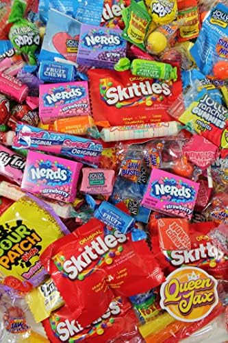 Candy Variety Pack - Assorted Candy Party Mix - 4 LB Bag - Sweets Assortment - Bulk Individually Wrapped - Pinata Candies - Mixed Candies - Queen Jax - Deluxe Mix - July 4th