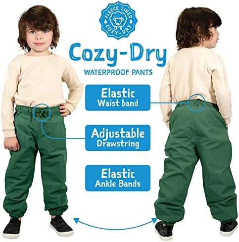 JAN & JUL Cozy-Dry Rain & Snow Pants for Toddlers