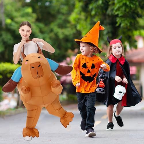XYJKIDSES Inflatable Capybara Costume Kids,Kids Blow Up Costumes Halloween Costumes Boys Girls Funny Ride on Animal Costume for Cosplay Party