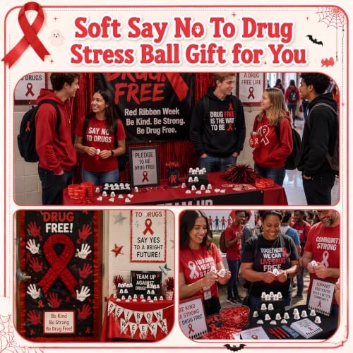 Wettarn 24 Sets Red Ribbon Week Gifts Halloween Anti Drug Party Favors