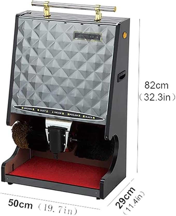 Fully Automatic Shoe Polisher, Household Electric Shoe Brush Machine, Hotel Stainless Automatic Machine for Boots Cleaning/Polishing (Gray)