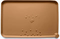 Hoki Found XX-Large Non Slip Silicone Pet Food Mats - Bowl Mats Tray - Feeding Mat for Carpet, Dogs, Cats - Waterproof - Butterscotch