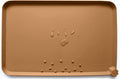 Hoki Found Silicone Pet Food Mats Tray - High-Lips Pet Dog Cat Bowl Mats - Dog Pet Cat Feeding Mat - Waterproof Dog Cat Food Mats -Pet Water Mats for Floors - Butterscotch