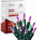 Holiday Joy Multicolor Christmas Lights - 300 Count Mini Bulbs 64 Ft
