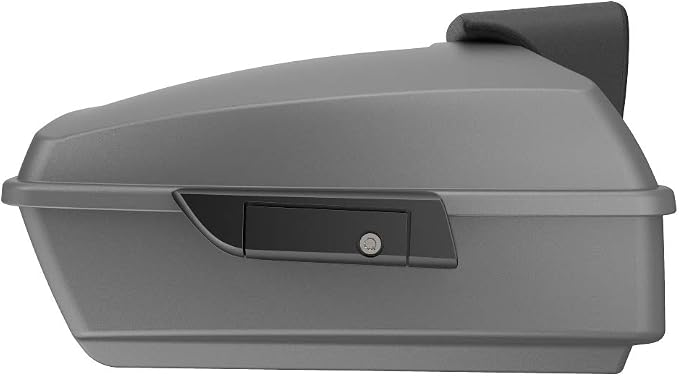 Advanblack Road Glide Tour Trunk Pack Charcoal Denim Chopped Tour Trunk Pack Backrest Pad for '97-'25 Harley Touring Road King Street Glide Electra Glide CVO models