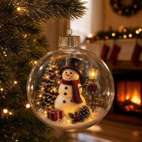 Glowing Christmas Story Ornament, 2026 New Mini Holiday Scene 3.94In