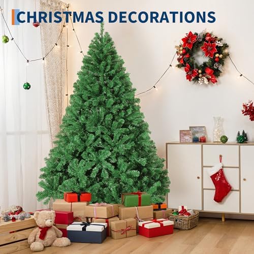 9ft Artificial Christmas Tree, Realistic Full Unlit Holiday Décor