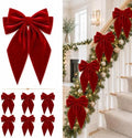 Large Christmas Bows, Velvet Bows for Xmas Tree Topper Garland Wreath Decor