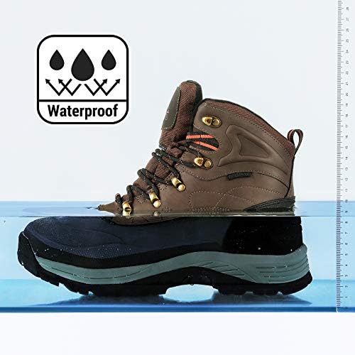 NORTIV 8 Men's Waterproof Hiking Winter Snow Boots
