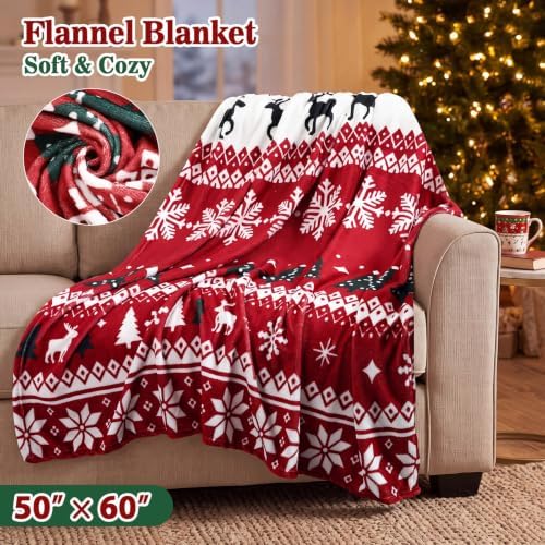 Reallnaive 11 Pcs Red Christmas Basket Gift for Women Secret Santa Box