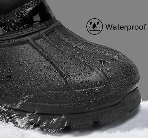 Kricely Men's Snow Boots Waterproof Non-Slip Outdoor Hiking Athletic Warm Fur Boot Comfortable Causual Cold-Weather Boots