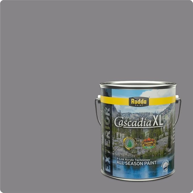 Rodda Paint CASCADIA XL Exterior Satin All Seasons Paint & Primer in One, 1-Gallon, Baby Seal