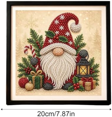 DIY Christmas Pearl Diamond Painting Art Kit Gifts Adults with Frame