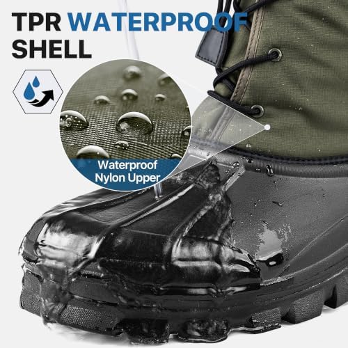 Snow Boots for Men Waterproof Lightweight Winter Men's Snow Boots