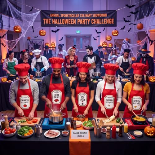 Reallnaive 9 Sets Halloween Condiment Group Costume Adult