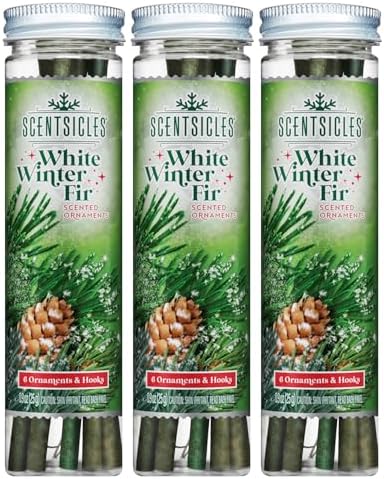 Scentsicles White Winter Fir Scented Christmas Ornaments 3 Pack