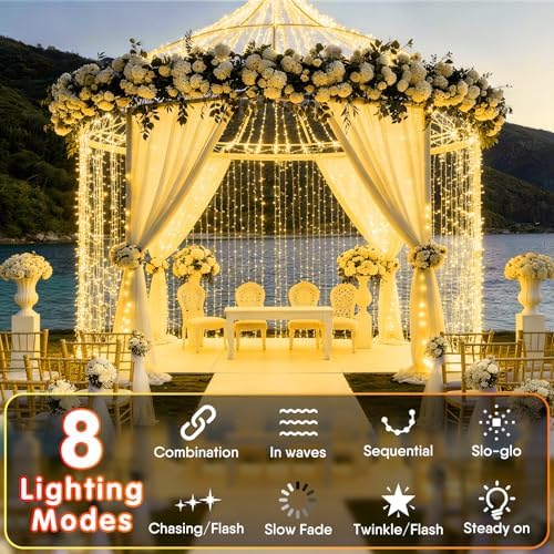 Hezbjiti 1000 LED 403 FT Christmas Lights Outdoor String Lights 8 Modes