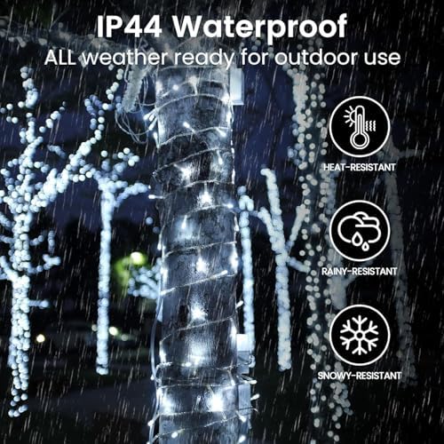 4 Pack 400 LED Battery Operated String Lights, Twinkle Lights Cool White