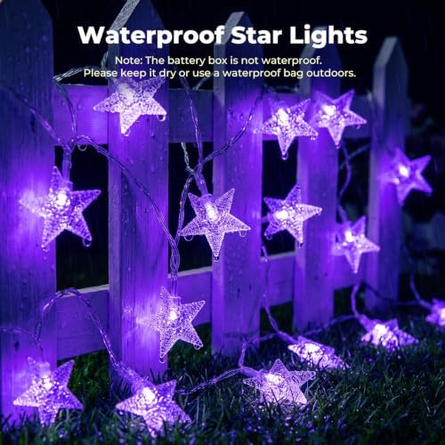 Minetom 50 LED Star String Lights, 17ft Battery Operated Fairy Lights