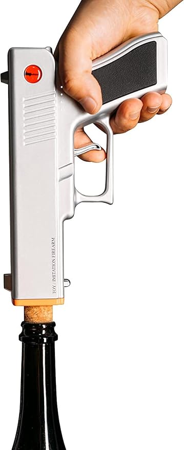 Electric Gun Wine Opener - Corkscrew Wine Opener-Rechargeable Battery, Open Wines Electronic Cork Puller - Unique Anniversary Birthday Gifts for Him, Wine Gifts for Men, Winter Gun Lovers Gifts