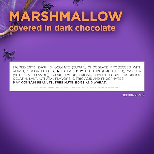 RUSSELL STOVER Halloween Dark Chocolate Marshmallow Pumpkin, 1.3 oz. (Pack of 18) - Bulk Halloween Candy