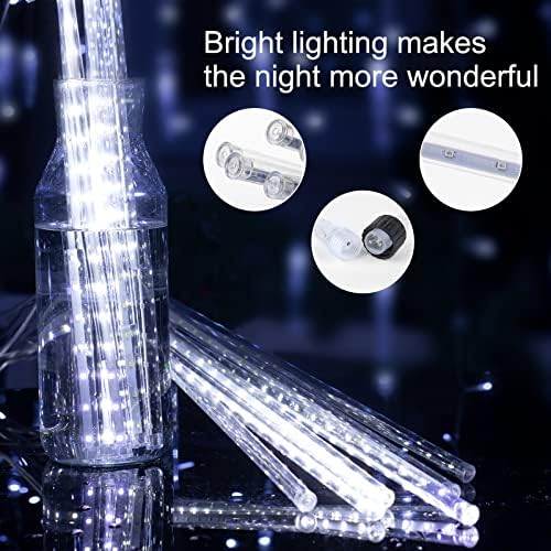Meteor Shower Lights Outdoor, 16Inch 20 Tube 720 LED Icicle Christmas Light