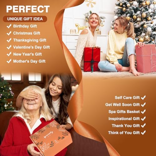 Cozy Fall Gifts Basket for Women,Unique Birthday Gifts for Mom Sister Friend Wife w/Fall Candle,FALL Home Decor,Self Care Get Well Spa Box,Thanksgiving,Halloween Christmas,Fall Decorations