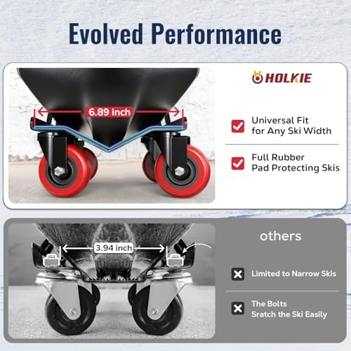 Snowmobile Dolly Heavy Duty with 3 Inch Caster Wheels V-Slide Steel Dollies