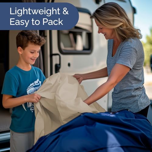 Short Queen Size 4 Piece Bed Sheet Set - RV Short Queen Sheets - Cream