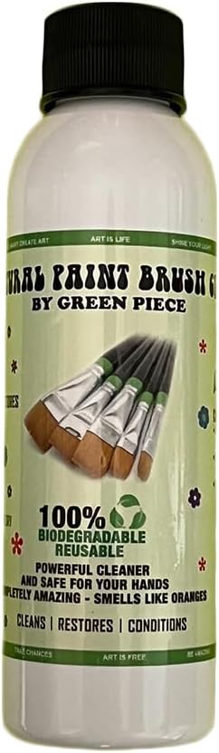 Green Piece® Paint Brush Cleaner (Pack of 3 – 4 Oz Each, Travel Size) Made in USA