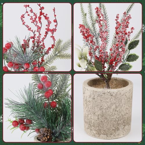 winemana Mini Christmas Tree Table Decorations Indoor Holiday Office Decor