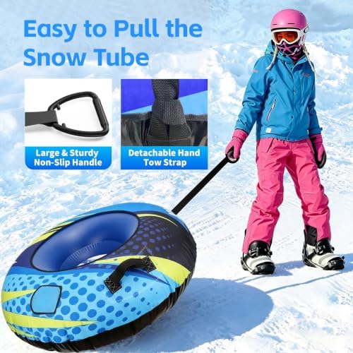 Snow Tube for Sledding Heavy Duty - Snow Sled for Kids and Adult