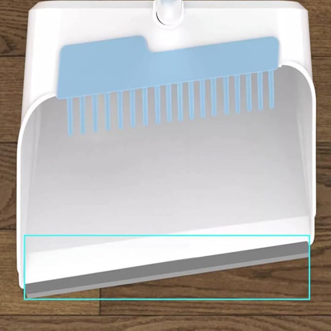 Modern Standing Dustpan and Broom with Long Handle Cleaning Supplies Upright Dustpan Combo Set for Home Convenient