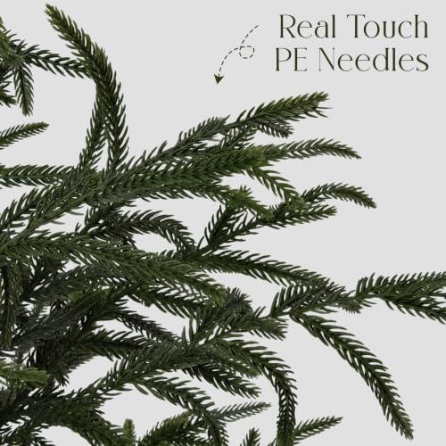 Christmas Decorations - 24" Real Touch Artificial Pine Tree in Ceramic Pot