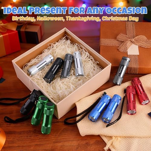 EverBrite 18-Pack Mini LED Flashlight Set,Portable Compact